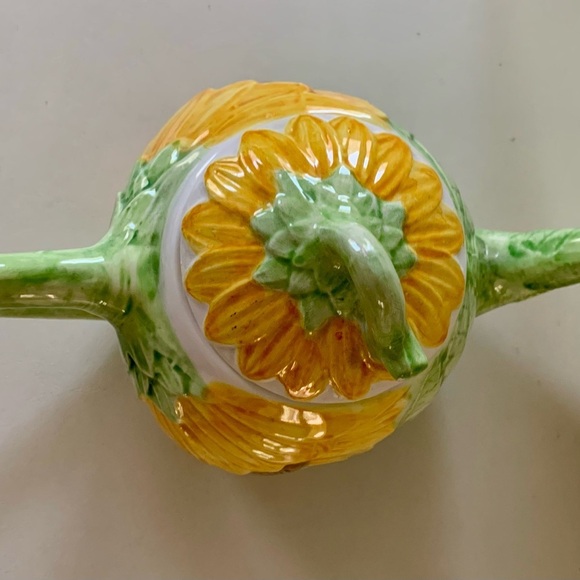 Vintage 1991 Seymour Mann Sunflower Teapot Hand Painted - Picture 7 of 13